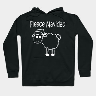 Fleece Navidad White Hoodie